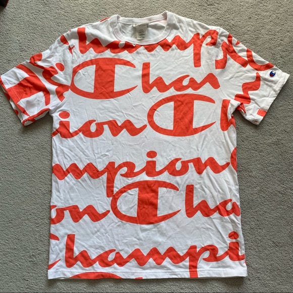 Champion T-Shirt with big print - Picture 1 of 5